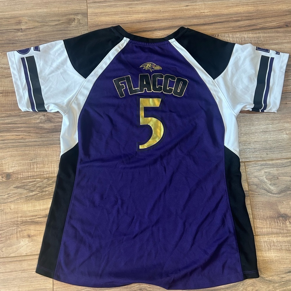 Women’s Ravens #5 Flacco Jersey Rhinestone Embellished Size L - Picture 6 of 8